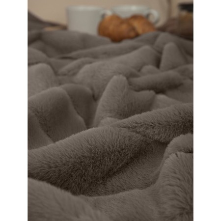 Texrepublic blanket, size 200x220 cm, brown color-7