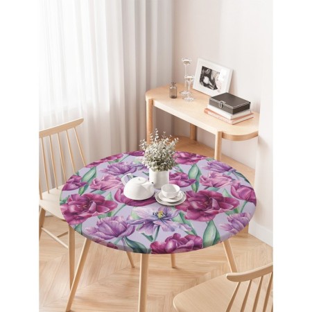 The tablecloth “Life”, round, oxford, elastic band, size 120x120 cm, diameter 75-100 cm.-2