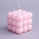 Figure Aromatic candle "Babb cube", 5.5x6 cm, peony