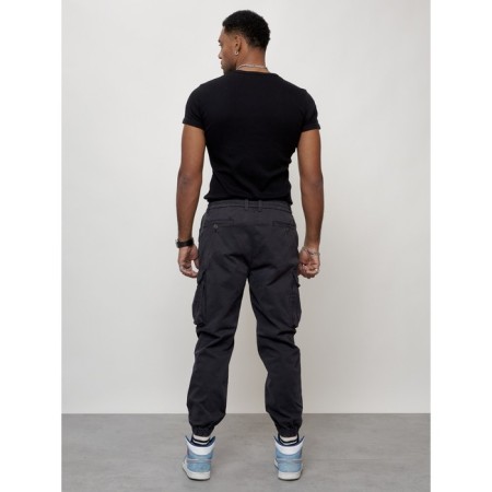 Cargo jeans men, size 44-46, dark gray color-9