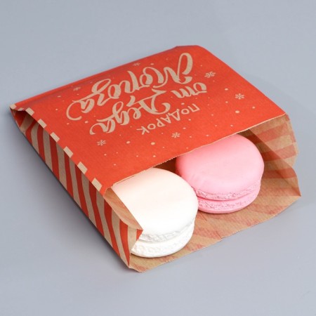 Pack Package Package, crafting, V-shaped bottom “Letter from Santa Claus”, 16.8 x 13.5 x 5.5 cm, New Year-3