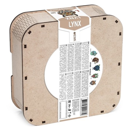 Wooden, figured puzzle Ewa "Lynx", 47x38 cm-5