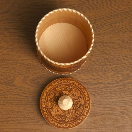 TUES "pattern" Salt, 10x10x11 cm, birch bark-2