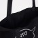 A chopper bag without a zipper, without lining, black color
