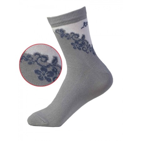 Set of women's socks, size 23-25, 6 pairs, light-gray color-1