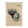 Notepad A6 40 sheets on the crest, in the Totem animals cage, covered cardboard, selective twin-lak, offset 65, 5v assorted