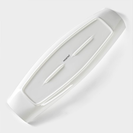 Porcelain dish Magistro "Blanche", 40 × 13 × 4 cm, white color-3