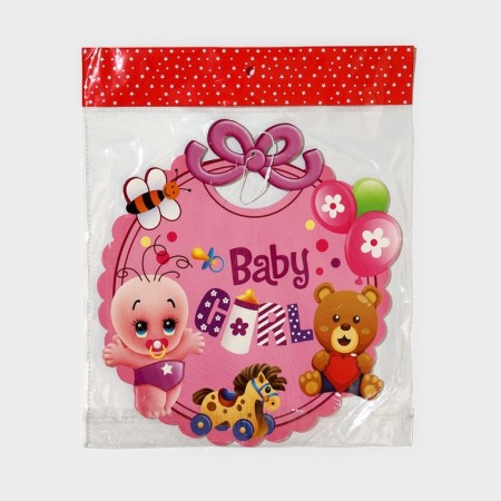 Decorative decoration (suspension) "Baby Girl" 28.5x24.5 cm, col. pink-6