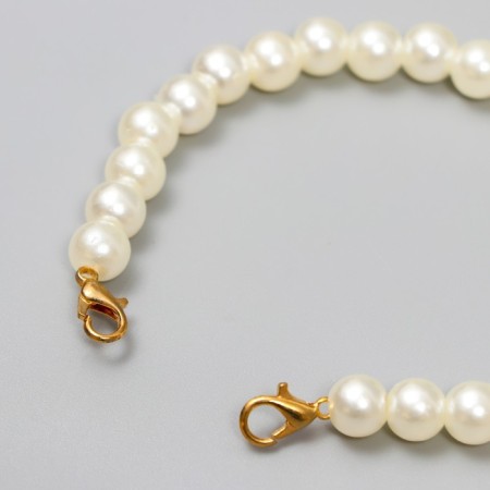 Pearl thread with 2 carbines d = 0.8 cm length 60 cm-1
