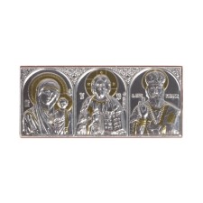 Icon in the car for silver, tripty, plastic, metal, 8 x 3.5 cm