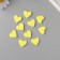 Beads for the work of acrylic "Glad -shaped hearts" yellow 2.4x2x0.5 cm