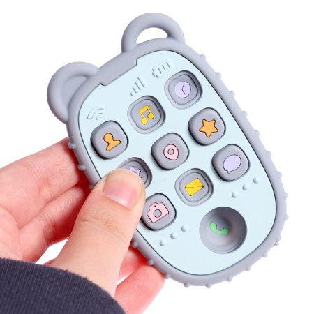 Baby Relapper for kids "Phone: Bear", food silicon-4