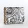 Women's wallet on the button, white color