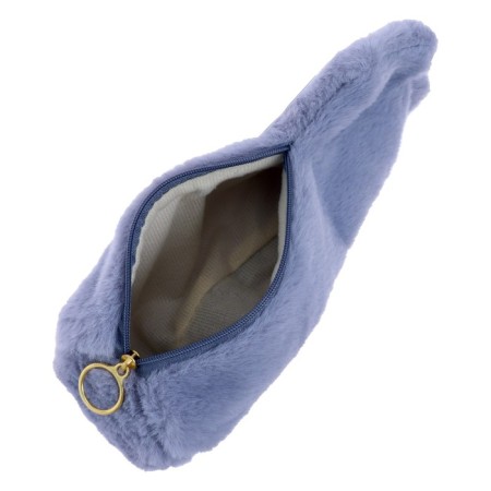 Penal soft 1 compartment, 120 x 230 mm, flat, fur, calligrata "cat foot" Pink-4