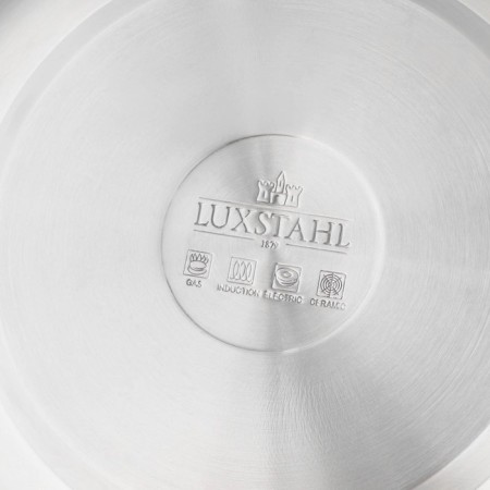 Frown of stainless steel luxstahl, d = 26 cm, h = 7.5 cm, triple bottom, induction-4