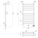 Domoterm electric heated towel rail "Medea" P10, 500x1000 mm, 2 shelves, right, chrome