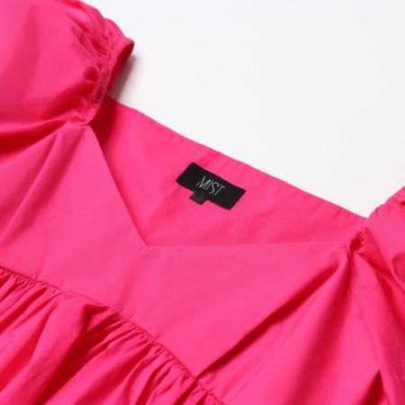 Women's dress MIST with voluminous sleeves, fuchsia, p.44-46-7