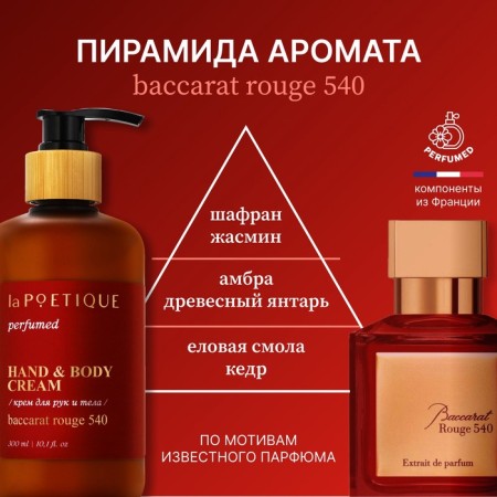 Hands and body cream perfumed Lapoetique, 300 ml, aroma Baccarat Rouge 540-2