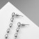 Earrings Metal "Beads" rice, color silver