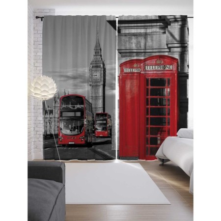 Photostes "Exursion in London", Saten, size 145x265 cm, 2 pcs
