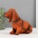 Piggy bank "Dachshund" height 17.5 cm, width 10 cm, length 23 cm