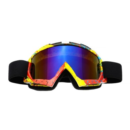 Mask glasses for riding, glass blue-violet chameleon, bomber, OM-26