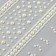Sticker of rhinestones plastic "White Pearls" 22.5x11.5 cm
