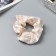 Hair elastic band "Orbit" ornament spots, 10 cm, milk