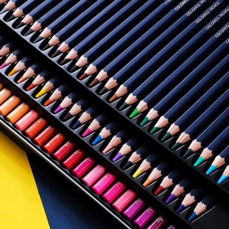 Pencils are artistic 48 colors, Finenolo, 3.8 mm, hexagonal, in a metal pencil case-7