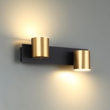 Wall lamp Lumion. FLINT, 11W, LED, 120x100x320 mm, black color, brass