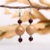 Handmade earrings, wooden "Snowball", color mix
