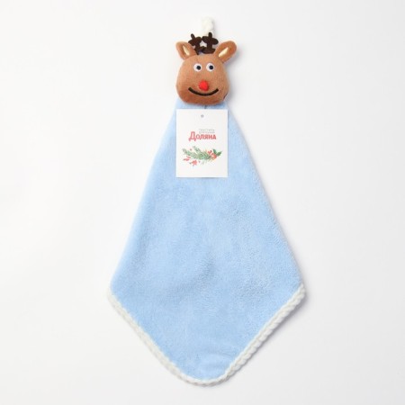 A towel kitchen shade "Deer", col. Blue 30*30 cm 270g/m2-5