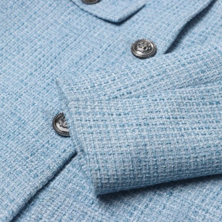Women's tweed jacket Mist R.48, Blue-8