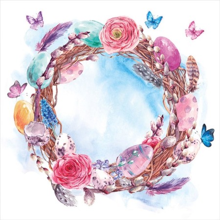 Set of napkins for setting the table "Easter wreath", rectangular, size 32x46 cm, 4 pcs-3