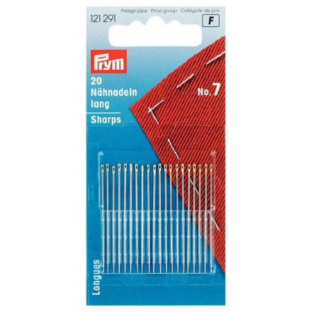 Sewing needles No. 7, size 0.70x37 mm, 20 pcs
