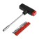 Screwdriver with a set bit scrap, T-shaped holder, 11 items