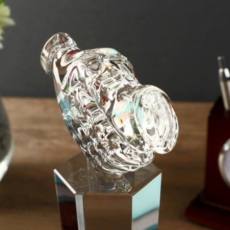 Souvenir Glass "Steel award - handshake" 26 cm-4