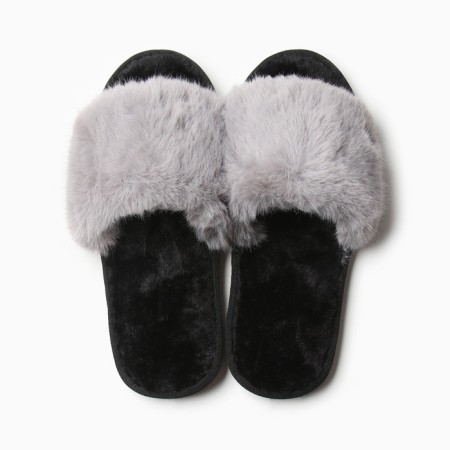 Women's slippers with an open nose size 37-38, the color is gray-6
