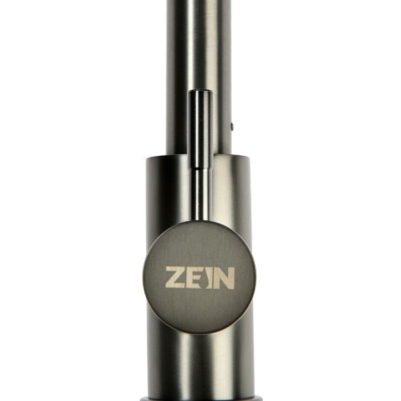 Kitchen mixer Zein Z4961, stainless steel, with a sliding watering can, 2 modes, gray-6
