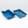 Deep toilet with a mesh of 36 x 25 x 9 cm, blue