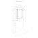 Aquaton Country Mirror, 55 cm, white color, oak Verona
