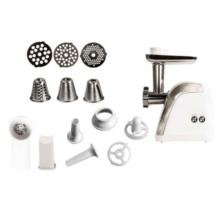Electric meat grinder Pioneer MG109, 1800W, reverse, 1 speed, white color-7
