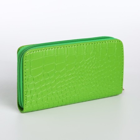 Women's wallet with lightning, green color-1