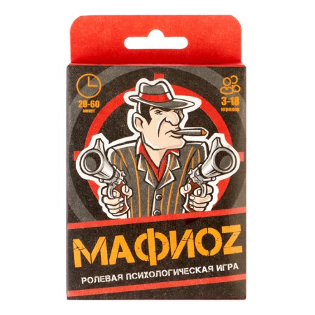 Board game "Mafioz", 18 playing cards + 5 cards with rules, card 5.5 x 8.5 cm-1