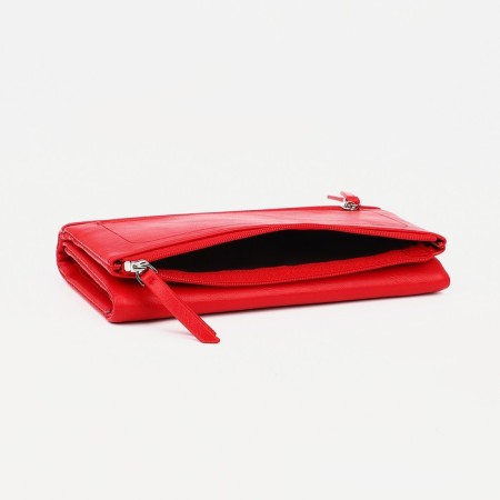 Women's wallet on magnets, red color-2