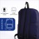 Youth backpack from textiles with a zipper, waterproof, 4 pockets, blue color