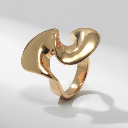 Ring Metal "Trend" Mars, twisted, color gold, size 18-2