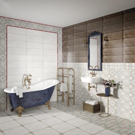 Tiles wall majolica brown relief 198x598 (in package 1.06 sq.m)