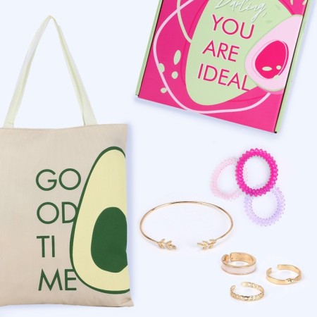 Gift set with choper and accessories "Avocado"-1