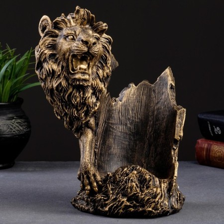 Stand for the bottle "Leo" bronze, 14x19x24cm-5